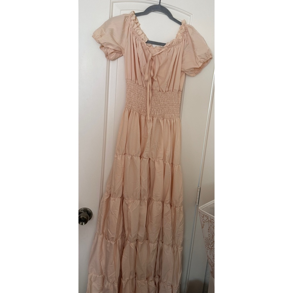 Elegant Cream Maxi Dress